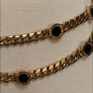 Gold look finish chain link belt